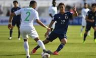 Japan's Yoshinori Muto in action during the match against Saudi Arabia