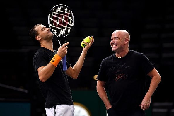 Dimitrov was effusive in his praise for Agassi's coaching methods