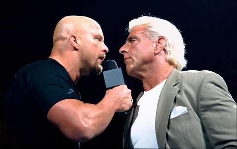 Stone Cold and Ric Flair have words on the post No Mercy episode of Raw
