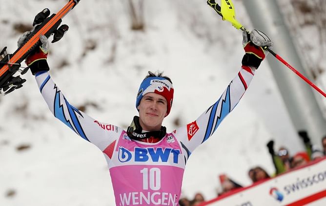 France's Noel holds off Austrians to win World Cup slalom