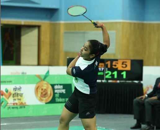 Unnati Bisht of Uttarakhand in action at Khelo India Youth Games