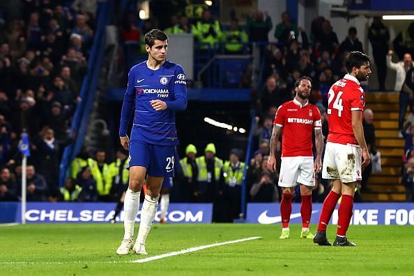Morata was reluctant to celebrate against Nottingham Forest