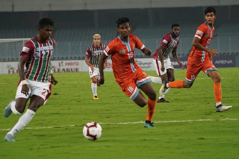 Ajith Kumar in action for Chennai City FC