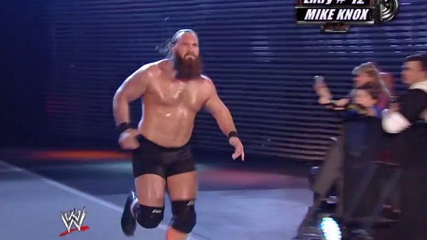 Mike Knox entering the 2009 Royal Rumble