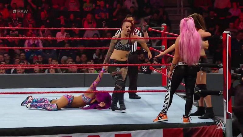 Sasha Banks narrowly avoided injury on Monday Night Raw