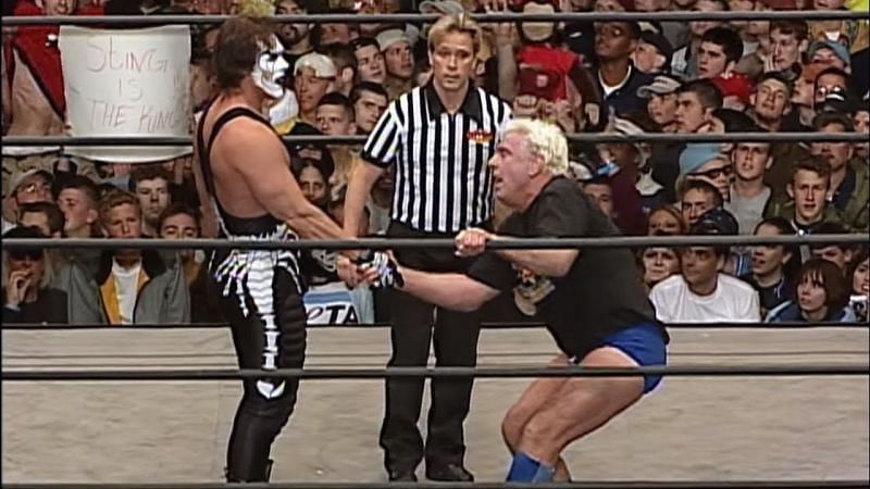 Sting and Flair competed in the final match in WCW history