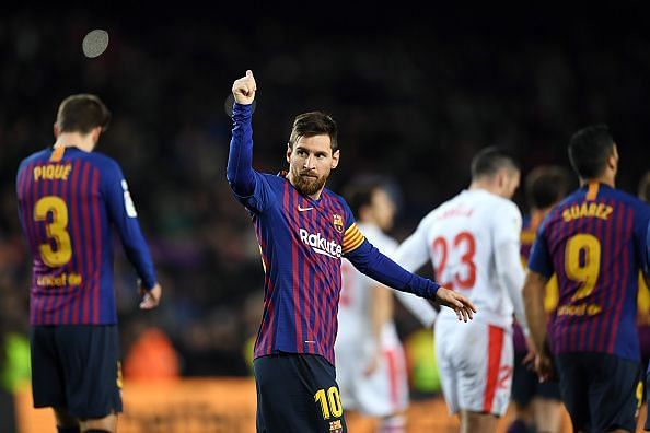 Lionel Messi scored his 400th LaLiga goal as Barcelona defeated Eibar.