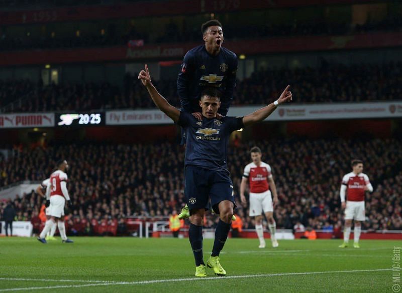 Manchester United beat Arsenal 3-1 in the FA Cup fourth round