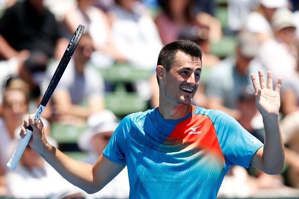Watch: Bernard Tomic's bizarre underarm serve on match point to defeat Nick Kyrgios