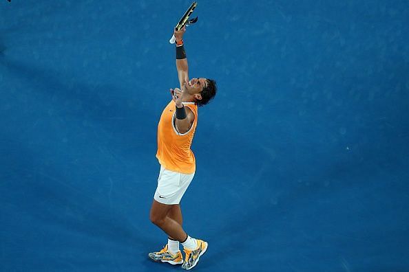 Nadal wins his semifinal encounter with Tsitsipas.