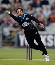 Saeed Ajmal in action during Lancashire v Worcestershire - NatWest T20 Blast