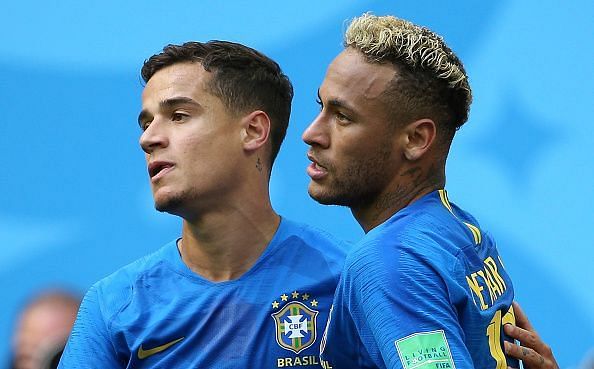 Philippe Coutinho(l) and Neymar(r) could be swapped in a massive swap deal