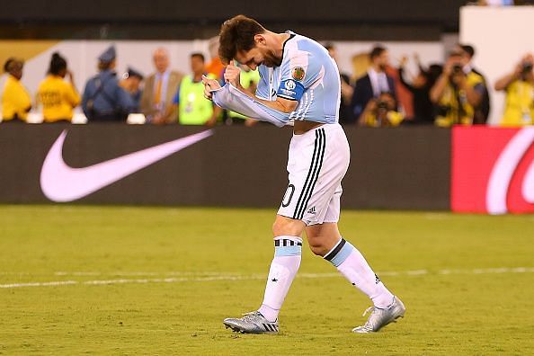Lionel Messi - Frustrated after a miss at Russia.