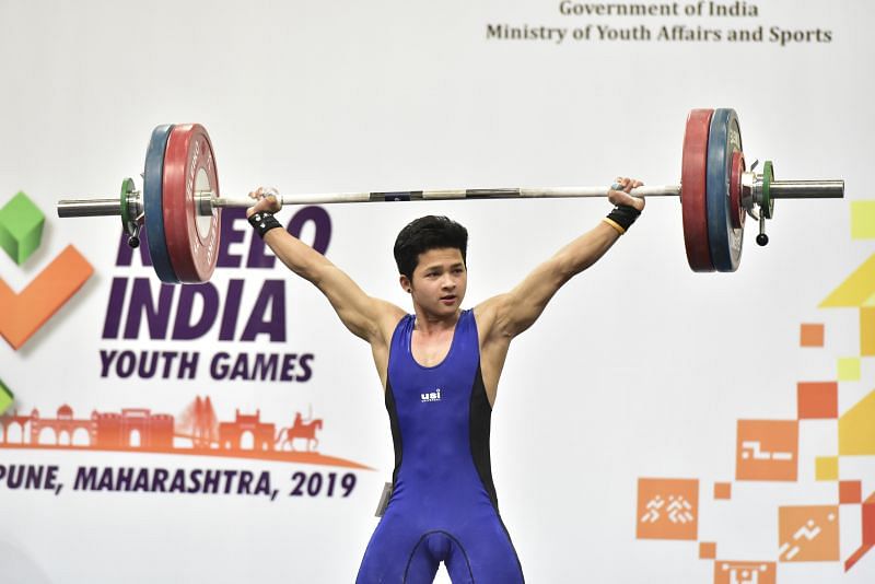 Jeremy Lalrinnunga at the Khelo India Youth Games