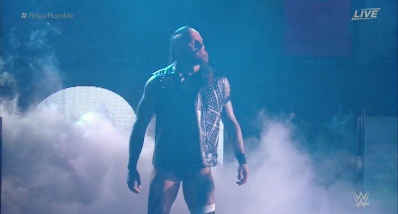 Aleister Black enters the Royal Rumble match.