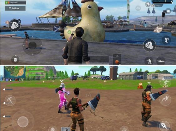 Graphics of PUBG and Fortnite