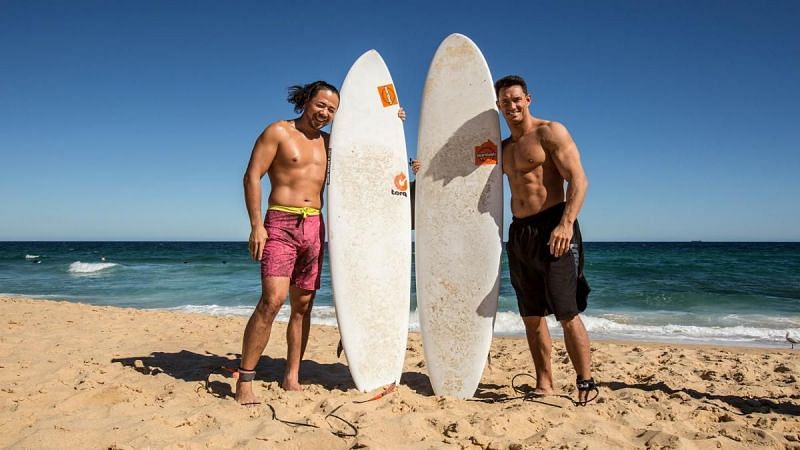 Nakamura loves surfing on the beach