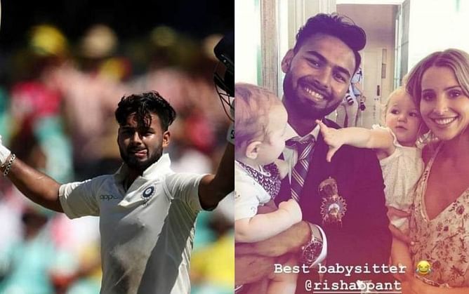 Rishabh Pant reacts to Bonnie Paine's 'Best Babysitter' Instagram story