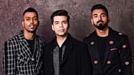 Hardik Pandya, KL Rahul and Karan Johar posing for Koffee with Karan Show