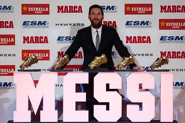 Lionel Messi is looking to make it a record-extending sixth European Golden Shoe
