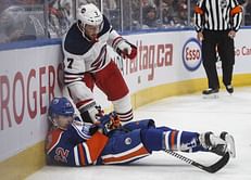 Lemieux scores twice, Jets end year with 4-3 win over Oilers