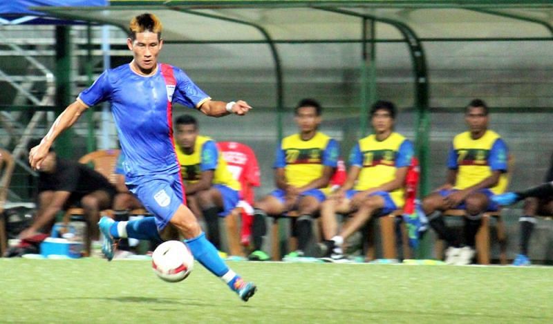 Nadong Bhutia in action for Mumbai City FC