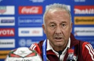 Alberto Zaccheroni during a press conference