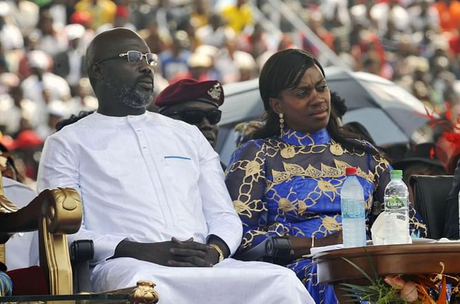Liberia's footballer president Weah marks year in office