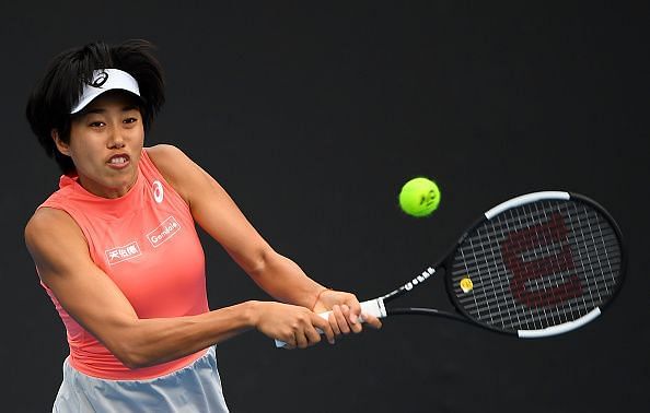 2019 Australian Open - Day 2 - Shuai Zhang from China