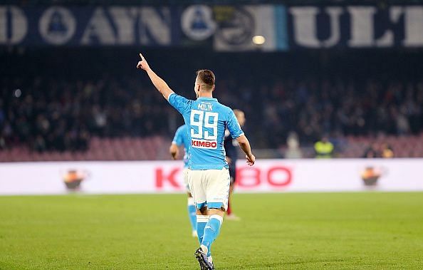 Milik is in good form for Napoli this season