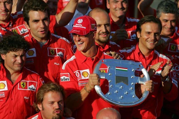 Michael Schumacher won 5 titles in a row at the start of the 2000s