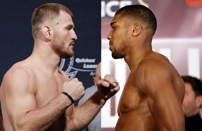 Miocic is the favourite if  Joshua takes him on in an MMA fight.