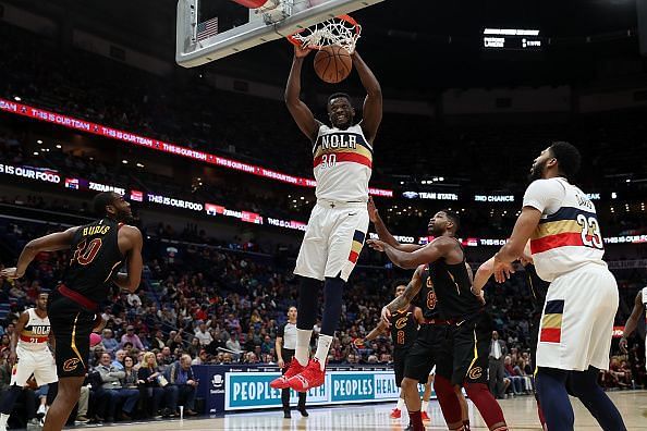 Action from Cleveland Cavaliers v New Orleans Pelicans