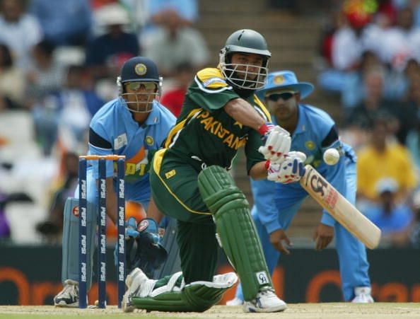 Saeed Anwar of Pakistan smashes a boundary on his way to a century