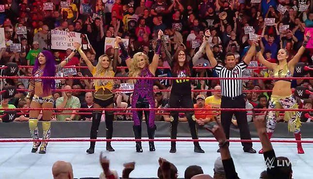 I think in the finals, the teams of Sasha Banks and Bayley, and of Lita and Trish Stratus will book their place