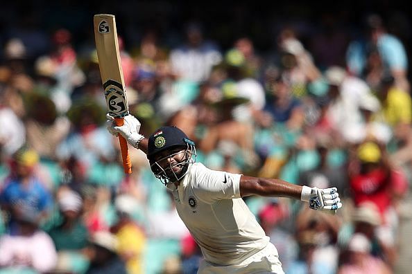 Pant celebrates his second Test century