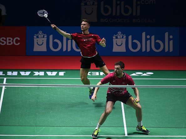 Vladimir Ivanov (R) at the Indonesia Open