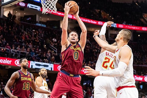 Kevin Love during the Atlanta Hawks match against the Cleveland Cavaliers