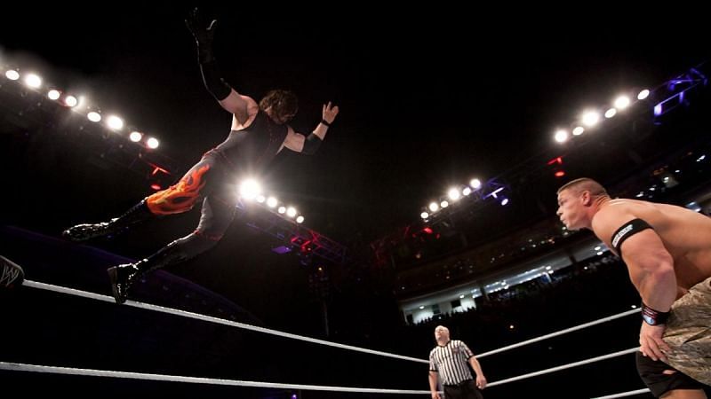 Kane wrestling John Cena