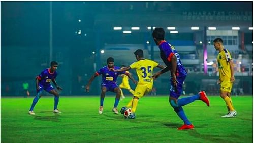 Action from the match between Kerala Blasters Reserves and RFC Kochi (Image: Instagram)