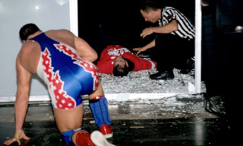 Angle dismantles Shane, in the Olympian&#039;s third match of the night.