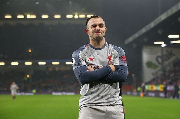 Pocket-sized dynamite. This is what Shaqiri does when he scores a goal. The super-sub for a reason