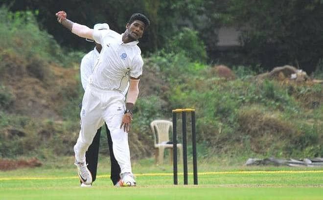 A Ranji Trophy match which saw a team lose 6 wickets without scoring any runs in 23 balls