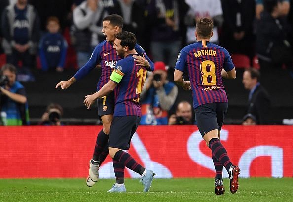 Coutinho, Messi, and Arthur