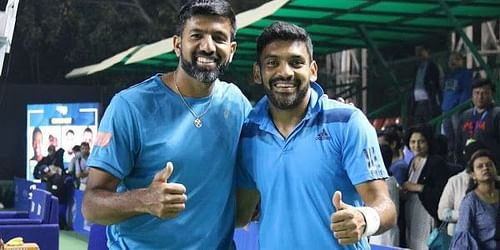 Rohan Bopanna (left) and Divij Sharan