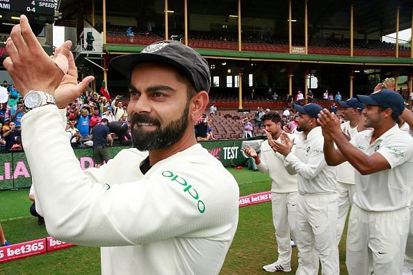 There have been only 4 Indian batsmen who have scored 2 hundreds in the same test, and Virat Kohli is one of them.