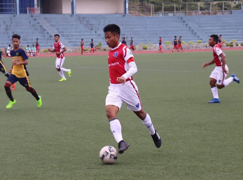 Fela in action during his match for Tata Trusts Center of Excellence