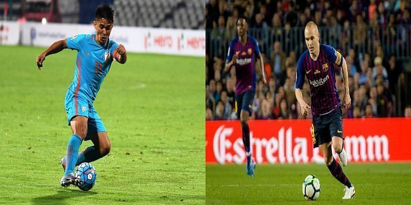 Sunil Chhetri was ranked twelve places ahead of Andres Iniesta