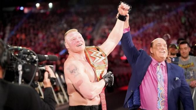 WWE न्यूज़: ब्रॉक लैसनर की धमाकेदार जीत पर पॉल हेमन ने की जमकर तारीफ