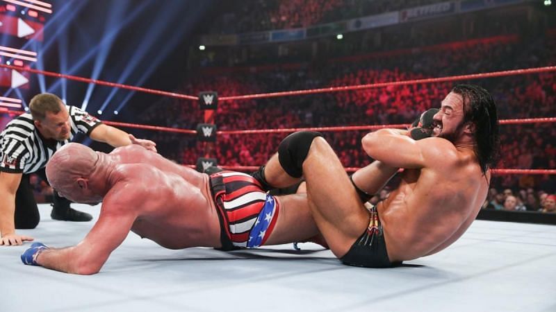 Drew McIntyre makes Kurt Angle tap-out to Ankle Lock